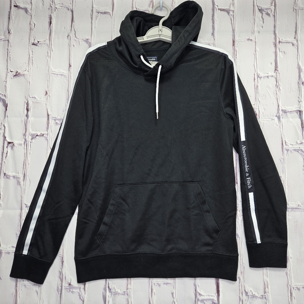 Abercrombie & Fitch‎ Black Hoodie Mens Sz XSmall Pocket Cotton Blend
